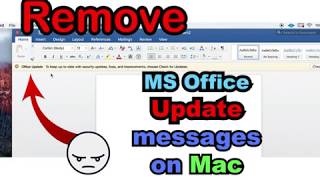 turn off office update notifications for microsoft word for mac